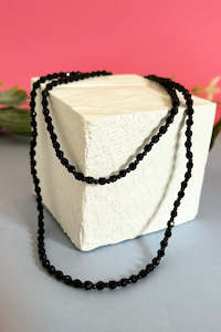 Jet Bead Necklace - 90cm