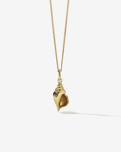 Conch Charm Necklace - Gold Plated