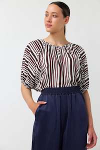 Lillian Blouse - Black/Ivory