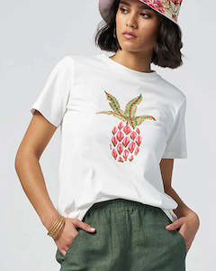 Clothing: Sweet tee, white pineapple