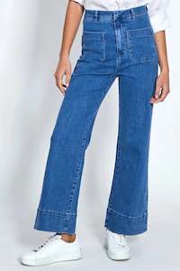 Clothing: Milan jean, blue wash