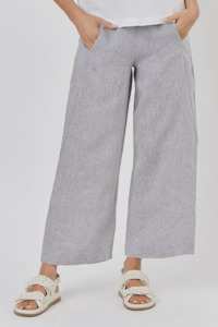 Linen wide leg pant