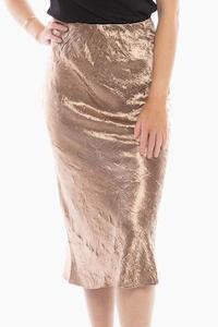 Clothing: Milan bias cut skirt, bronze