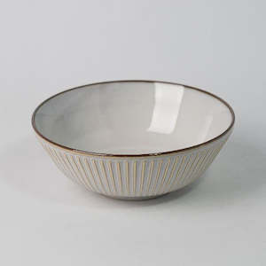 Clothing: Sendan White open bowl