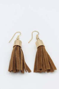 Chocolate fringe earrings