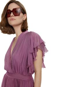 Clothing: Frill sleeve dress