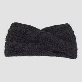 Clothing: Cable Knit Cross ear warmer