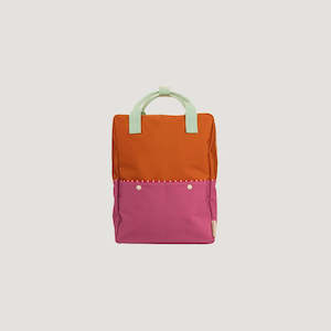 Kids Accessories: Kids Backpack Large - Gravel Orange + Rosette Pink