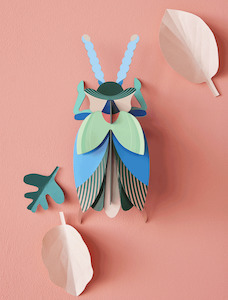 Studio Roof: Emerald Beetle Wall Decoration