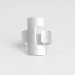 Susi Cala: C Adjustable Ring - Silver