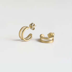 Susi Cala: Rock & Soul Hoop M Earrings Gold