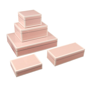 Paris Pink Lacquer Boxes