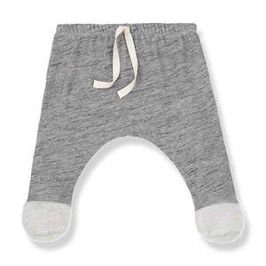 Kids: Riu Grey Melange Leggings with Feet