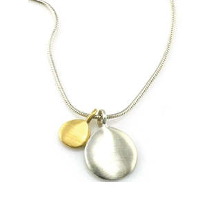 Her: Gold and Silver Disc Necklace