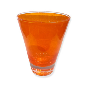 Gifts Under 100: Clear Conical Glass Orange