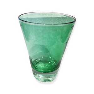 Gifts Under 100: Clear Conical Glass Green