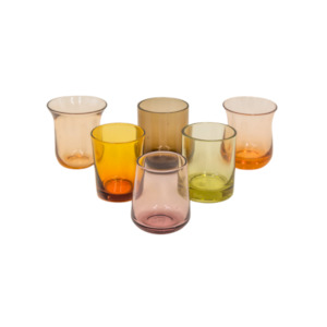 Desigual Shot Glasses Amber & Pink Mix