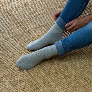 Billy Belt women's wool/angora socks - GREY