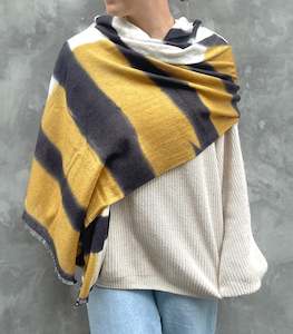 Merino Scarf DEODAT - Gold & Black