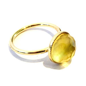 Eva Krystal Rings: Pom Crystal Ring Yellow