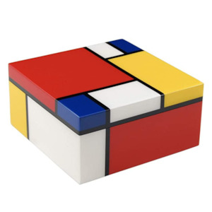 Men Over 100: Mondrian Hinged Lacquered Box