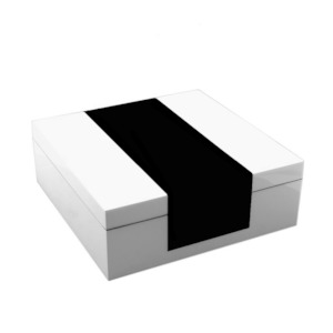 Men Over 100: White and Black Hinged Box