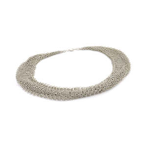 Collection B Chainmail Necklace - Silver