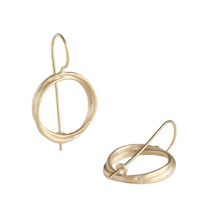 Women Over 100: Sophie Twin Medium Hippies Earrings Gold