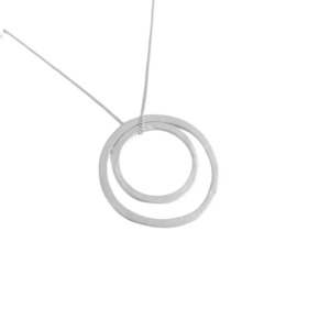 Double Hoop Pendant - Silver