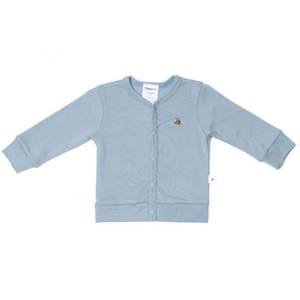 Kids 0 2 Years: Merino Cardigan - Sky Blue