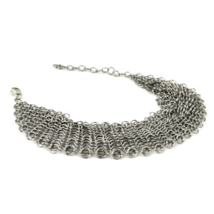 Collection B Chainmail Bracelet - Silver