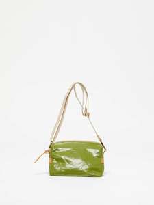 By Designer Bags: Mini Linen Shoulder Bag - Green