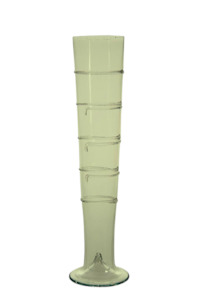 By Designer Glassware: KP66 Cylinder Vase - Green