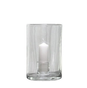 By Designer Glassware: Hurricane Vase Medium - Clear