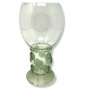 By Designer Glassware: KB30 Rozet Vase Green