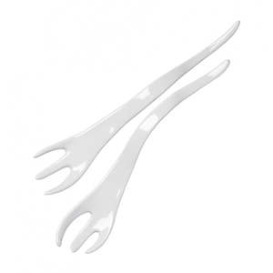 White Salad Servers