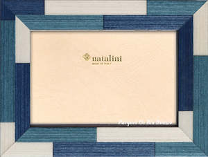 By Designer Homeware: Natalini Parquet Blue White Frame