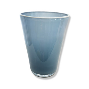 Drinking Wine Glasses: Opaque Conical Tumbler Dusty Blue