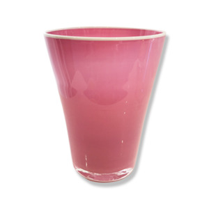 Drinking Wine Glasses: Opaque Conical Tumbler Rose