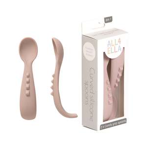 Comfy Grip Silicone Spoons 2pk - Dusty Pink