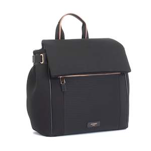 St James Convertible Nappy Bag - Black Scuba