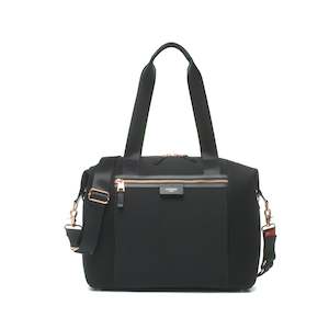 Stevie Luxe Nappy Bag - Black Scuba