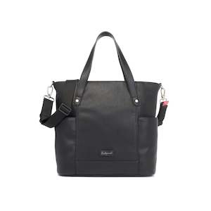 Baby wear: Rosie Nappy Bag with Vegan Faux Leather - Black