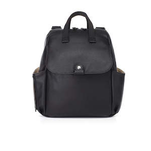 Robyn Convertible Nappy Bag - Faux Leather Black