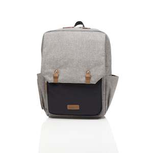 George Backpack Nappy Bag - Black/Grey