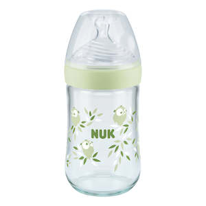 Nature Sense Glass Baby Bottle - 240ml - Green