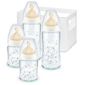 First Choice Plus Glass Bottle SET with Temp. Control & Latex Teats