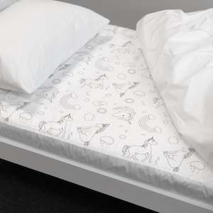 Brolly Sheet with Wings - King Single - Unicorn Print