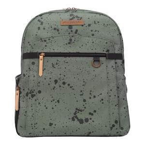 2-in-1 Provisions Backpack Nursery Bag - Olive Ink Blot