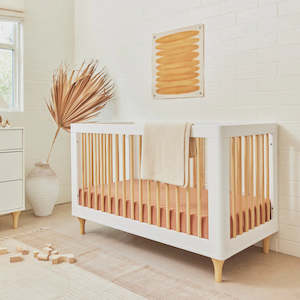 Baby wear: Lolly 3 in 1 Convertible Cot - White/Natural